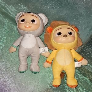CoCo melon JJ Koala Lion Plush Stuffed Animal two 8" Plushies Doll Cocomelon